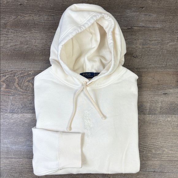 Polo Ralph Lauren Other - Polo Ralph Lauren Cream Embroidered Big Pony Logo Hoodie – Men’s XL